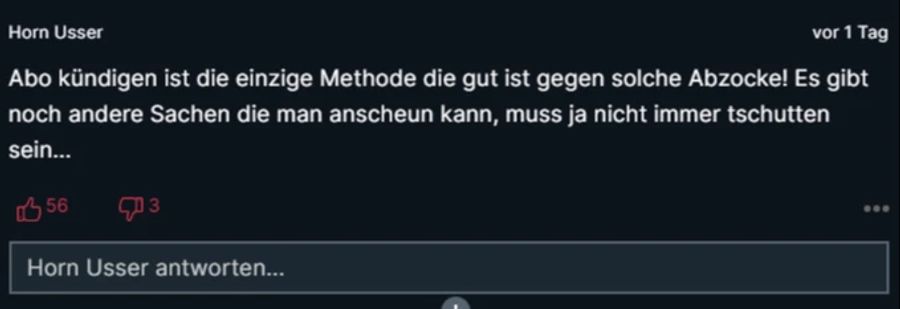 Für diesen Leser ist klar: Jetzt wird das Abo bei Blue Sport gekündigt.