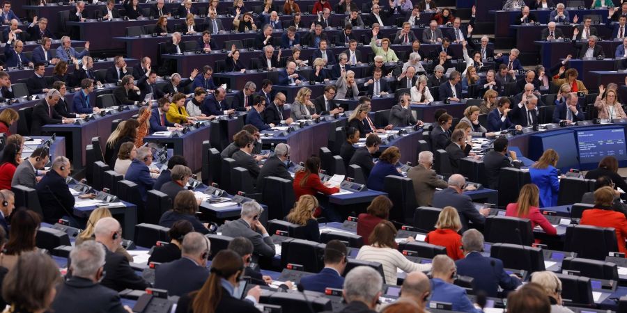 Sitzung des Europäischen Parlaments in Strassburg.