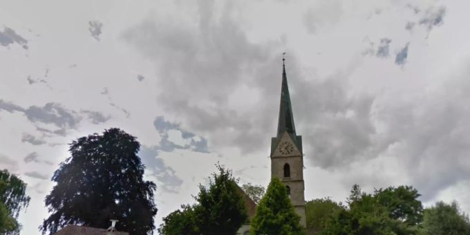 Der Kirchenturm von Herzogenbuchsee BE. Herzogenbuchsee Kirchenturm Feuer