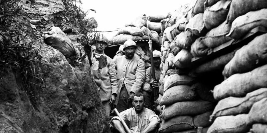 Französische Soldaten im Schützengraben. Foto: Mémorial de Verdun/ARTE France/dpa