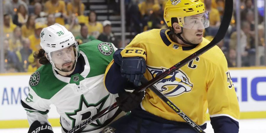 Letzte Saison scheiterte Roman Josi (r.) mit den Nashville Predators schon in der ersten Playoff-Runde an den Dallas Stars.