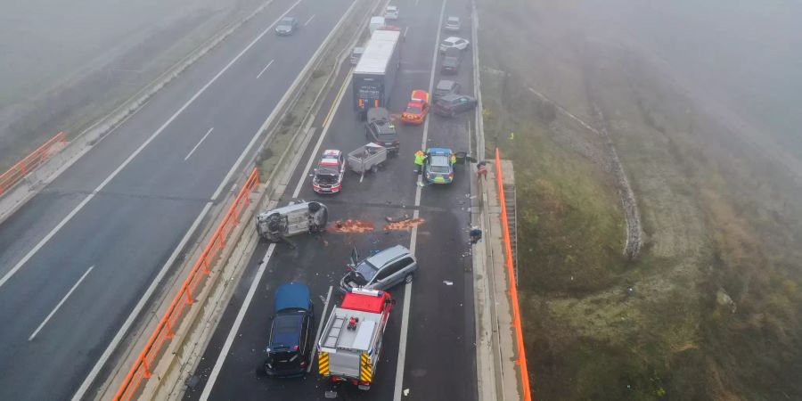 Massenunfall auf A7