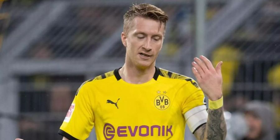 Der BVB bangt um den Einsatz von Marco Reus. Foto: Bernd Thissen/dpa