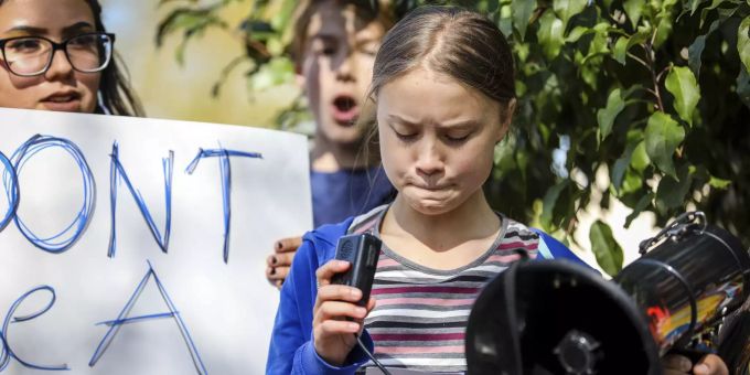 Greta Thunberg ist momentan auf Amerika-Reise. Climate Rally Thunberg