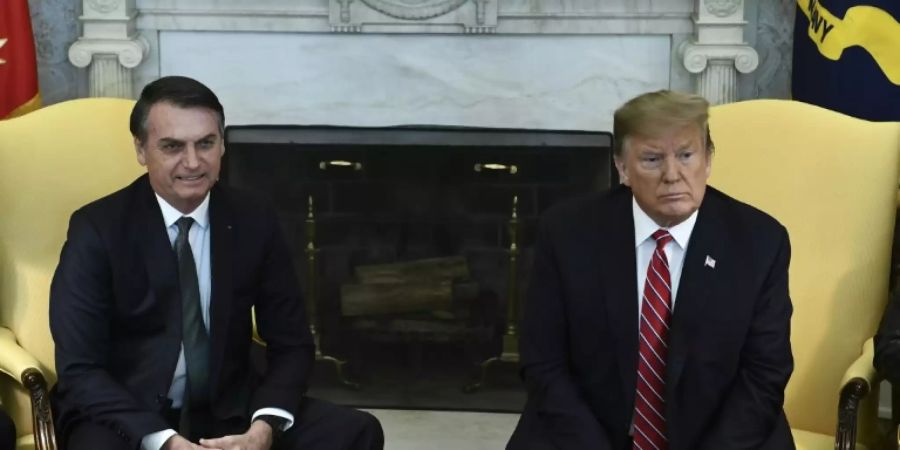 Bolsonaro (l.) und Trump im März im Weissen Haus