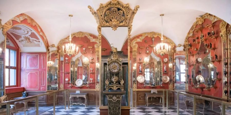 Eines der Kabinette im Historischen Grünen Gewölbe