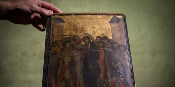 Alte Dame entdeckt italienischen Meister in ihrer Küche bei Paris Alte Dame entdeckt italienischen Meister in ihrer Küche bei Paris