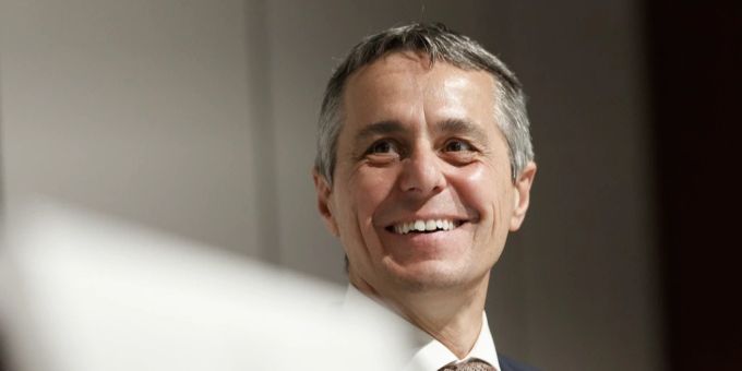 Bundesrat Ignazio Cassis spricht während einer Pressekonferenz am Dienstag, 15. Juni 2021, in Genf, Schweiz. ignazio cassis