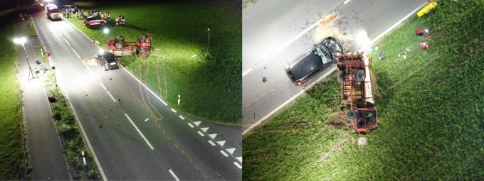 Die Kantonsstrasse war rund drei Stunden gesperrt. Unfall in Oberdorf