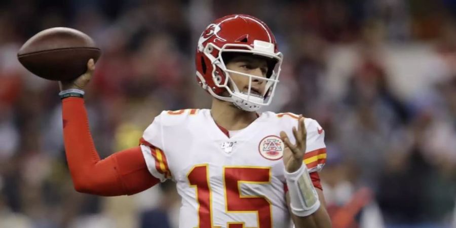 Bestreitet mit den Kansas City Chiefs das Super-Bowl-Endspiel: Patrick Mahomes. Foto: Marcio Jose Sanchez/AP/dpa