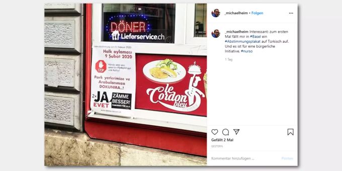 Ein Instagram-User hielt das Inserat fest. insta