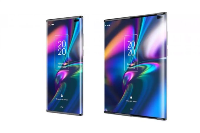 Konzept-Bilder von TCL. TCL Smartphone