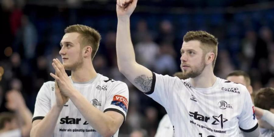Behauptet sich an der Tabellenspitze: THW Kiel. Foto: Axel Heimken/dpa