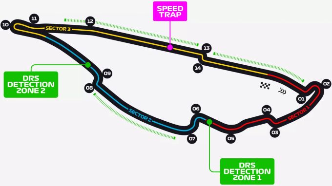 Die Streckenkarte zum Kanada-GP der Formel 1. Kanada Formel 1