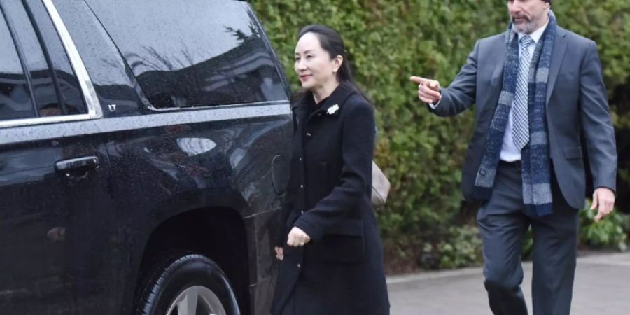 Meng Wanzhou auf dem Weg ins Gericht