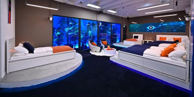 Luxusschlafzimmer im Big Brother Haus. Big Brother