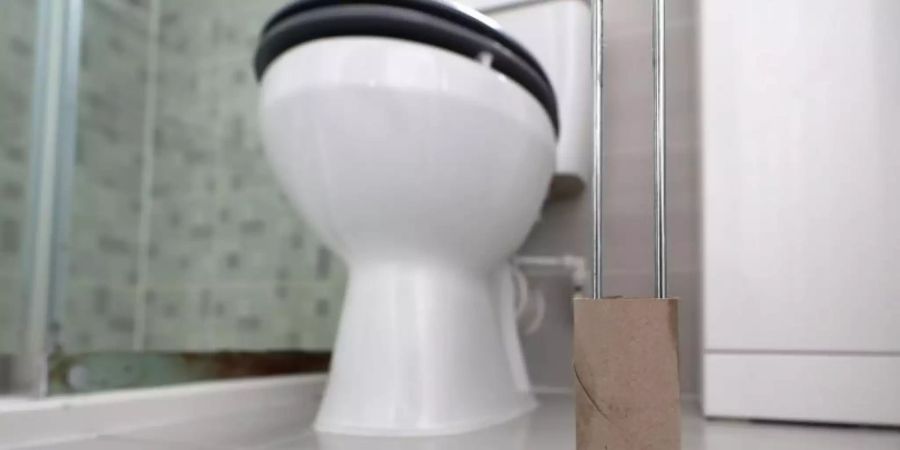 Eine leere Rolle Toilettenpapier im Badezimmer eines Privathaushaltes in London. Foto: Peter Byrne/PA Wire/dpa