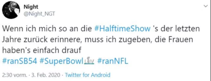 Twitter Frauenpower Super Bowl