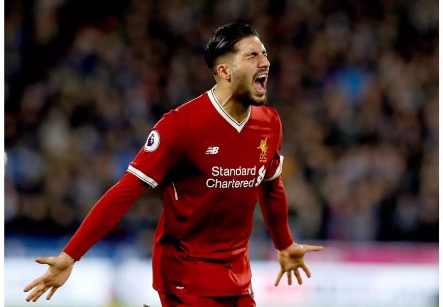 Liverpools Emre Can jubelt über seinen Treffer.