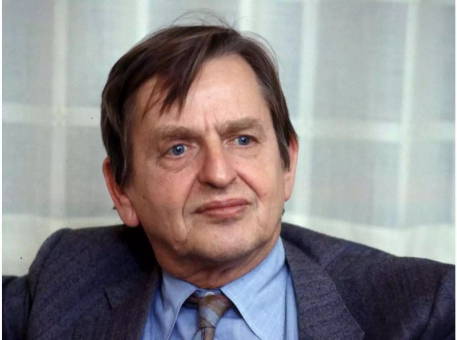 Der schwedische Ministerpräsident Olof Palme, ein Jahr vor seiner Ermordung.