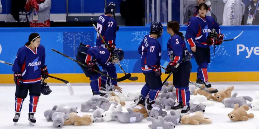 Nord- und Südkorea stellten an den Olympischen Winterspielen eine gemeinsame Frauen-Mannschaft beim Eishockey.