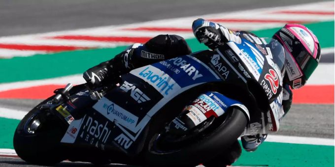 Der Schweizer Töff-Profi Jesko Raffin beim GP von San Marino im Einsatz. Der Schweizer Töff-Profi Jesko Raffin beim GP von San Marino im Einsatz.