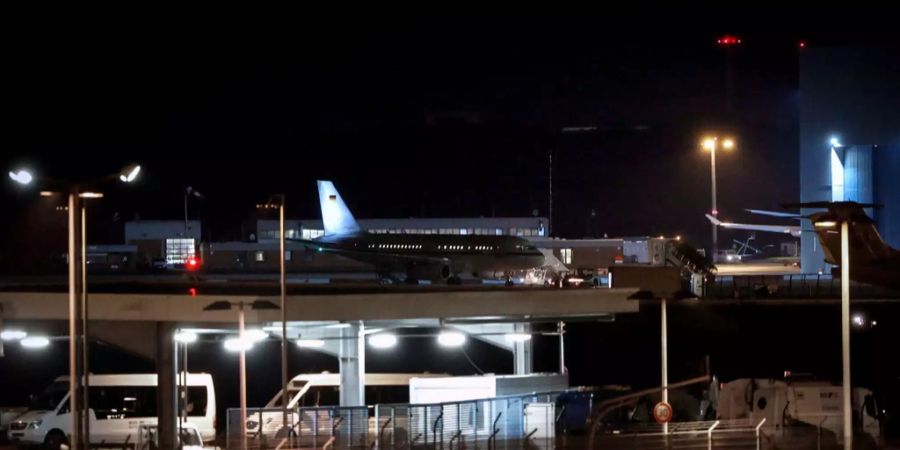 Das Kanzlerflugzeug in Köln.