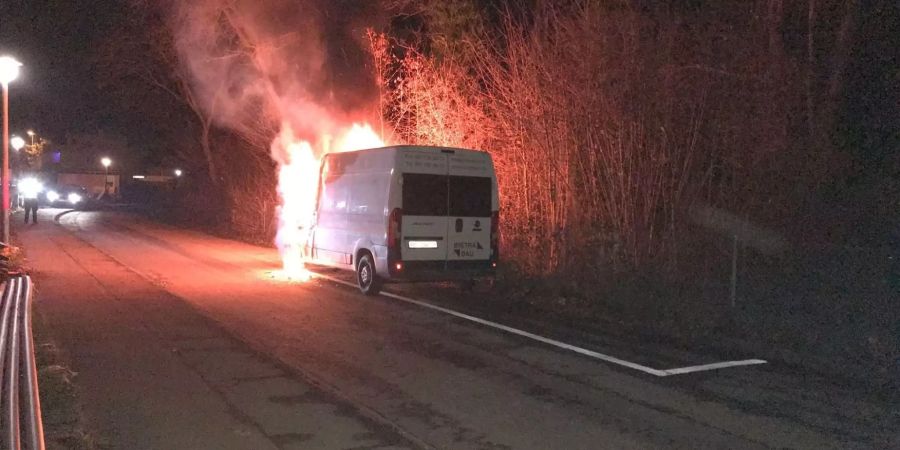 Reinach: Brand Lieferwagen