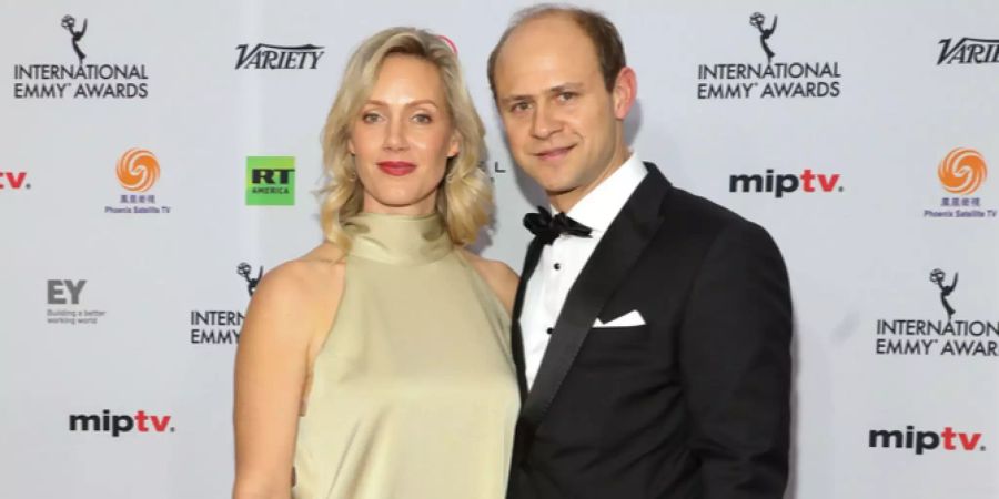 Anna Schudt und Moritz Fuhrmann an den International Emmy Awards in New York.