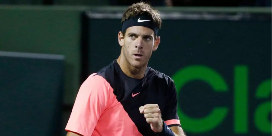 Del Potro muss gegen den Holländer Robin Haase über drei Sätze, gewinnt schliesslich aber sein Auftaktspiel in Miami.