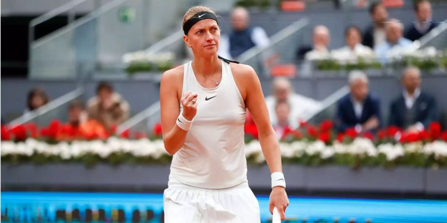 Petra Kvitova jubelt über den Gewinn des ATP-Turniers in Madrid.