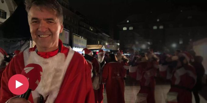 Glühwein statt isotonische Getränke - Berner Polit-Promis am Samichlaus-Rennen