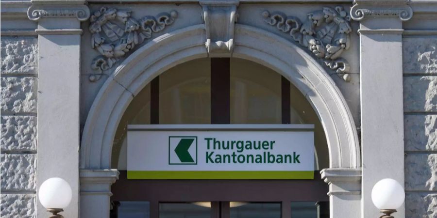 Der Eingang der Thurgauer Kantonalbank in Bischofszell.