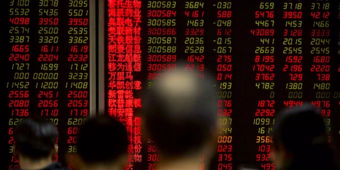 Chinesische Börse. evergrande china