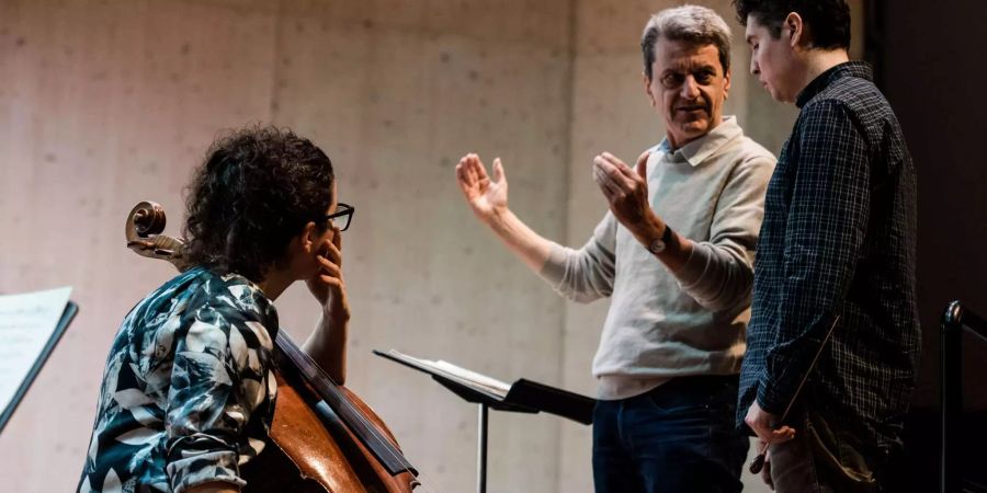 Miriam Prandi, Johannes Schlaefli, Gonzalo Farias, Gstaad Conducting Academy, Ⓒ Eve Kohler