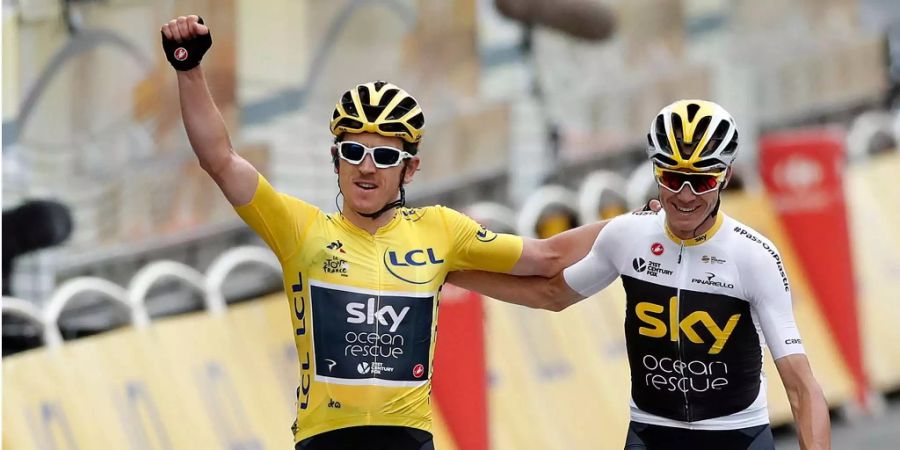 Geraint Thomas (links) und Chris Froome (rechts) an der Tour de France.