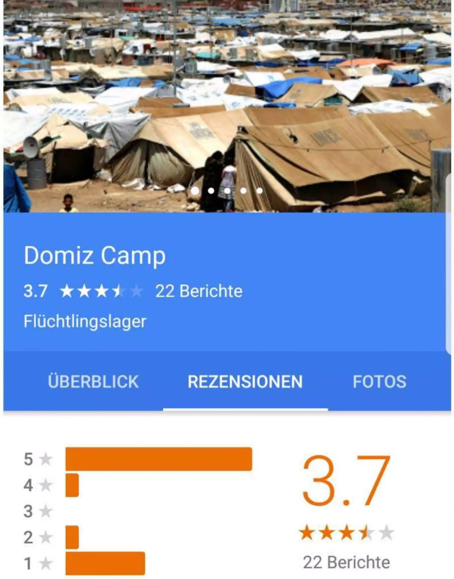 Im irakischen Domiz Lager befinden sich etwa 40'000 Flüchtlinge. Es wurde 22 Mal bewertet.