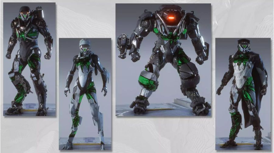 Anthem: Vinyl-Skins für Ranger, Colossus, Storm und Interceptor.