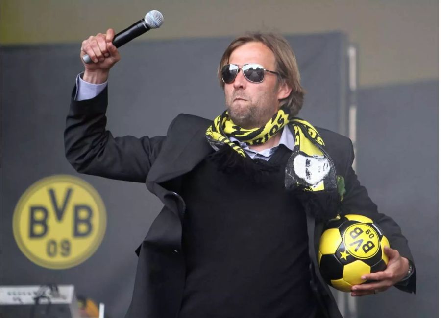 Jürgen Klopp als Trainer bei Borussia Dortmund an der Meisterfeier 2011.