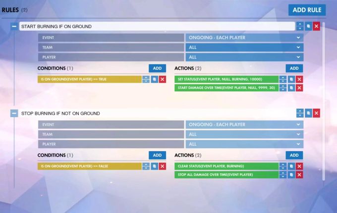 Blizzard hat gezeigt, wie man den Spielmodus «Vorsicht Lava» selbst im Overwatch Workshop erstellen kann. Overwatch Workshop Screenshot