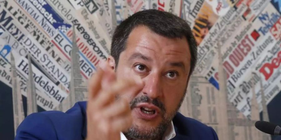 Matteo Salvini möchte die geplante Rechtsallianz zur stärksten Fraktion im EU-Parlament machen. Foto: Antonio Calanni/AP