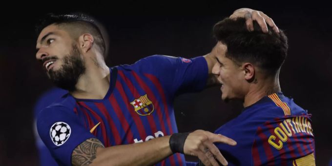 Spielen heute gegen ihren Ex-Club: Luis Suarez (l) und Philippe Coutinho. FC Barcelona