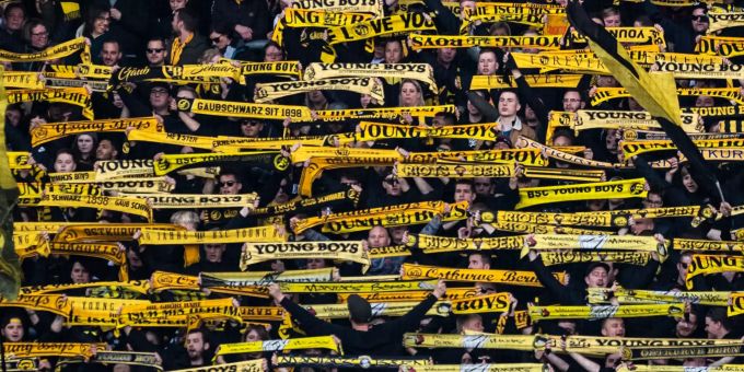 Die Fans vom YB im Spiel gegen den FC Zürich. Erleben die Berner das Spiel am Sonntag bereits als Meister? YB