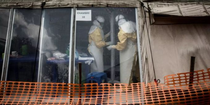 Ein Ebola-Behandlungszentrum in Butembo Ebola