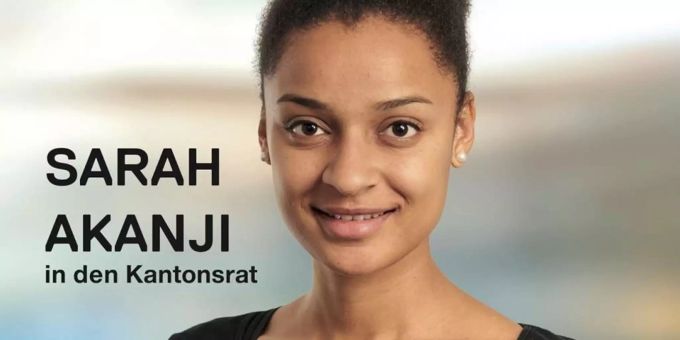 Teilausschnitt von Sarah Akanjis Facebook-Profilbildes am 25.03.19. Sarah Akanji