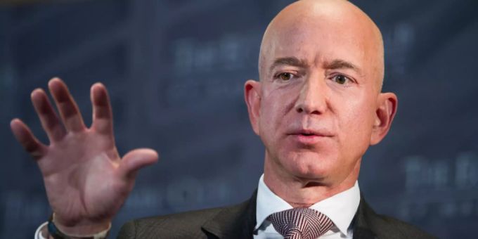 Amazon-Gründer Jeff Bezos spricht am 13.9.18 an Washingtons Meilenstein-Feier. Jeff Bezos