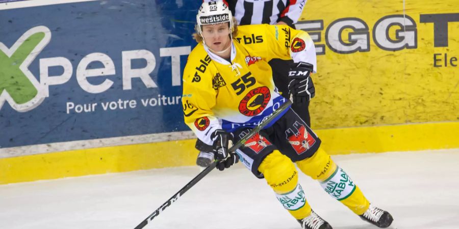 Calle Andersson im Dress des SC Bern.