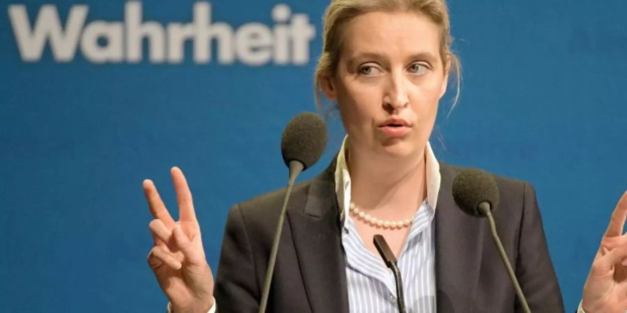 In der Spendenaffäre um die AfD-Politikerin Alice Weidel gibt es neue Vorwürfe aus der eigenen Partei. Foto: Stefan Puchner