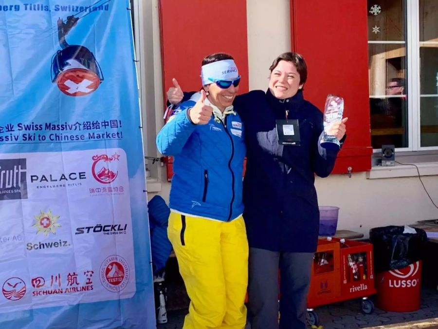 Die Olympiasiegerin Vreni Schneider nahm am Freundschaftsrennen der Swiss China Ski Association teil.