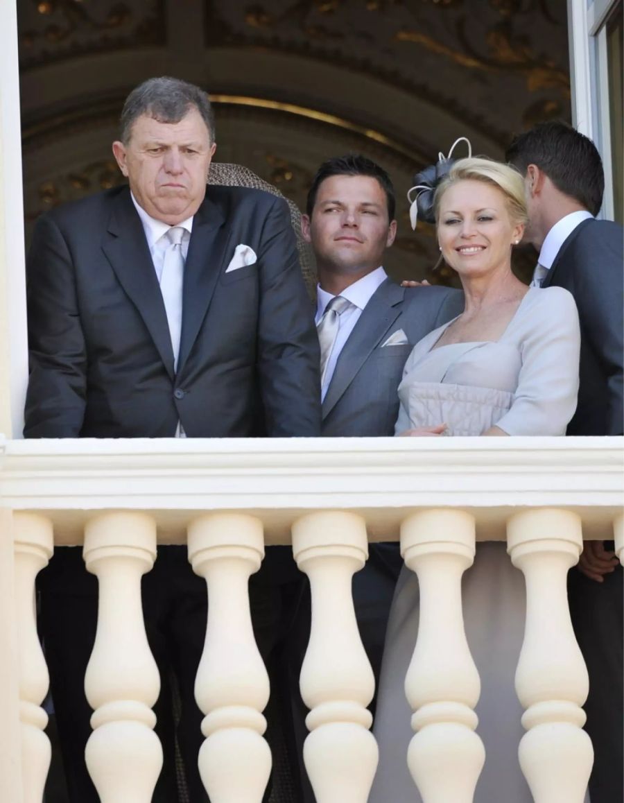 Mike Wittstock und seine Frau Lynette nach Charlènes und Alberts Hochzeit 2011.